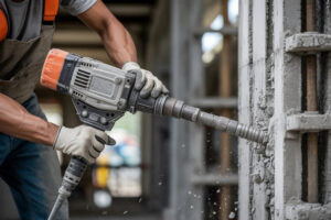 martelo de demolição em projetos de construção